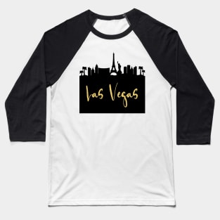 LAS VEGAS NEVADA DESIGNER SILHOUETTE SKYLINE ART Baseball T-Shirt